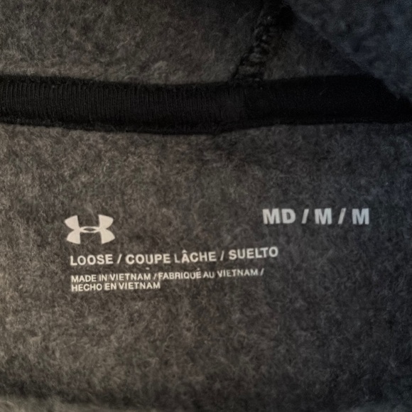 Under Armour Gray Sweatshirt with Ribbed Cuffs - Picture 2 of 3